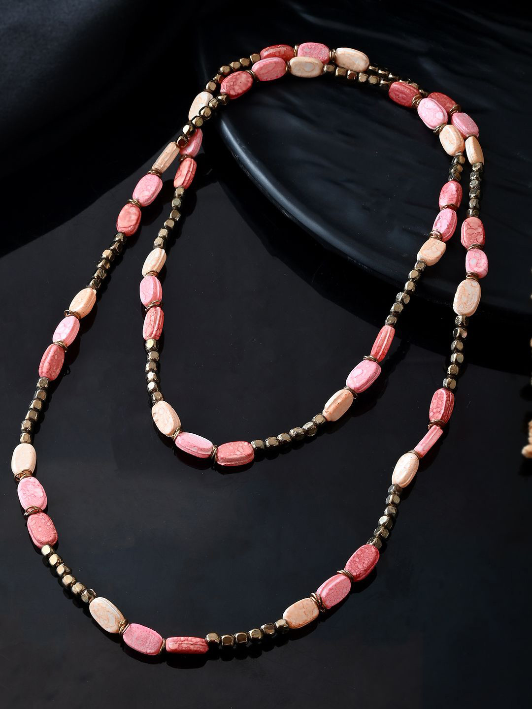 

RICHEERA Beaded Antique Necklace, Pink
