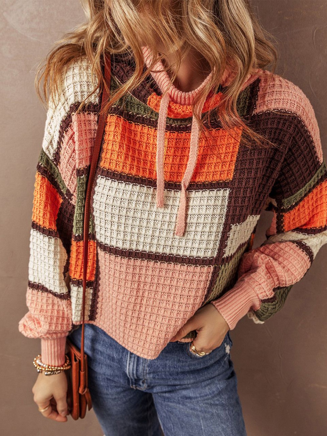 

StyleCast Women Colourblocked Cotton Pullover, Orange