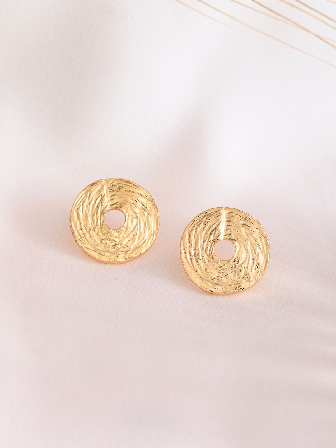 

RICHEERA Gold Plated Contemporary Studs Earrings