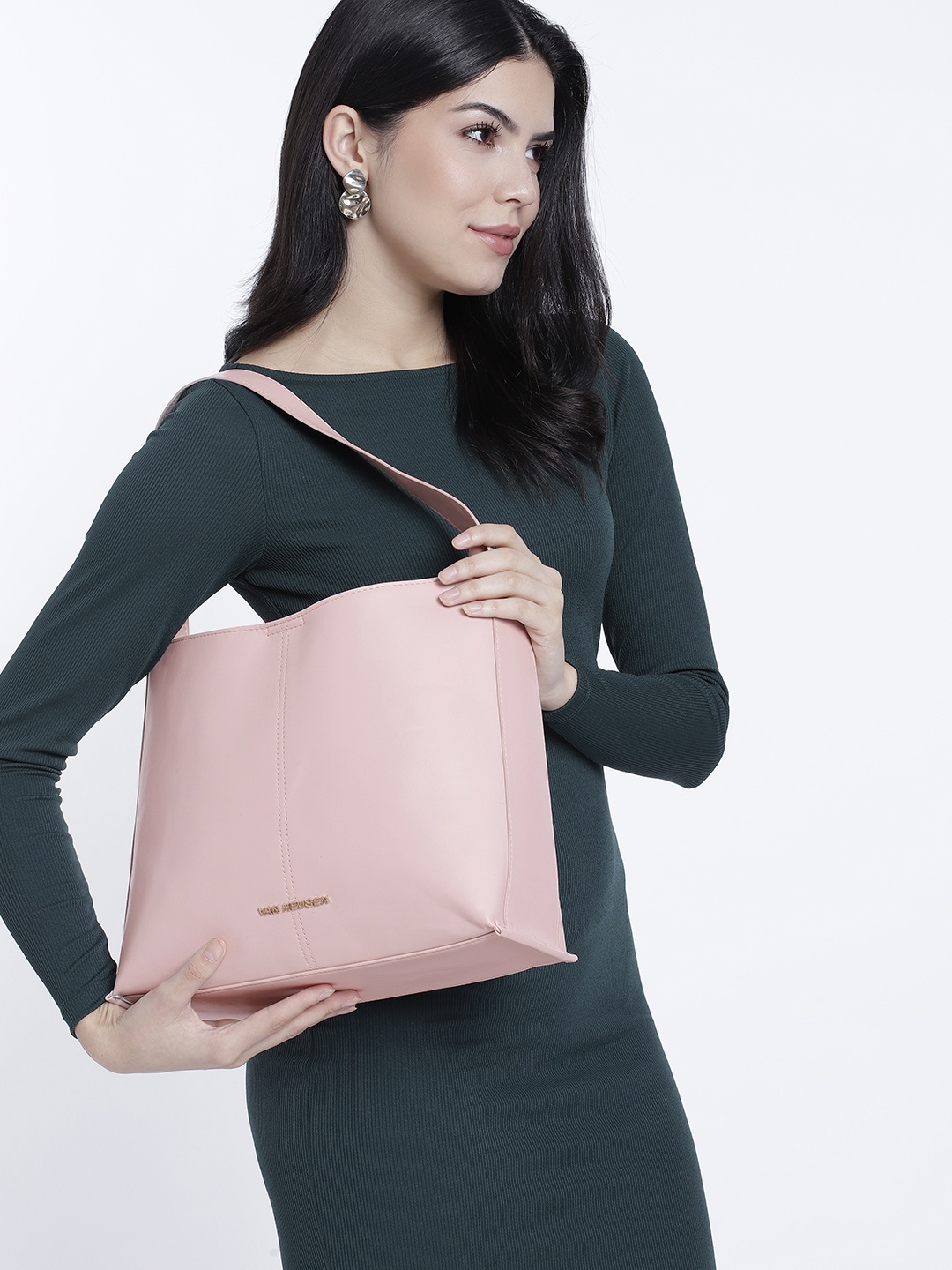 

Van Heusen Solid Hobo Bag, Pink