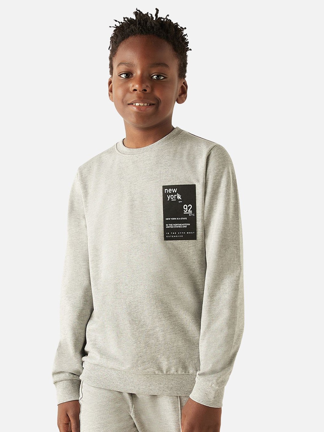 

Juniors by Babyshop Boys Round Neck Long Sleeeves Sweatshirt, Grey