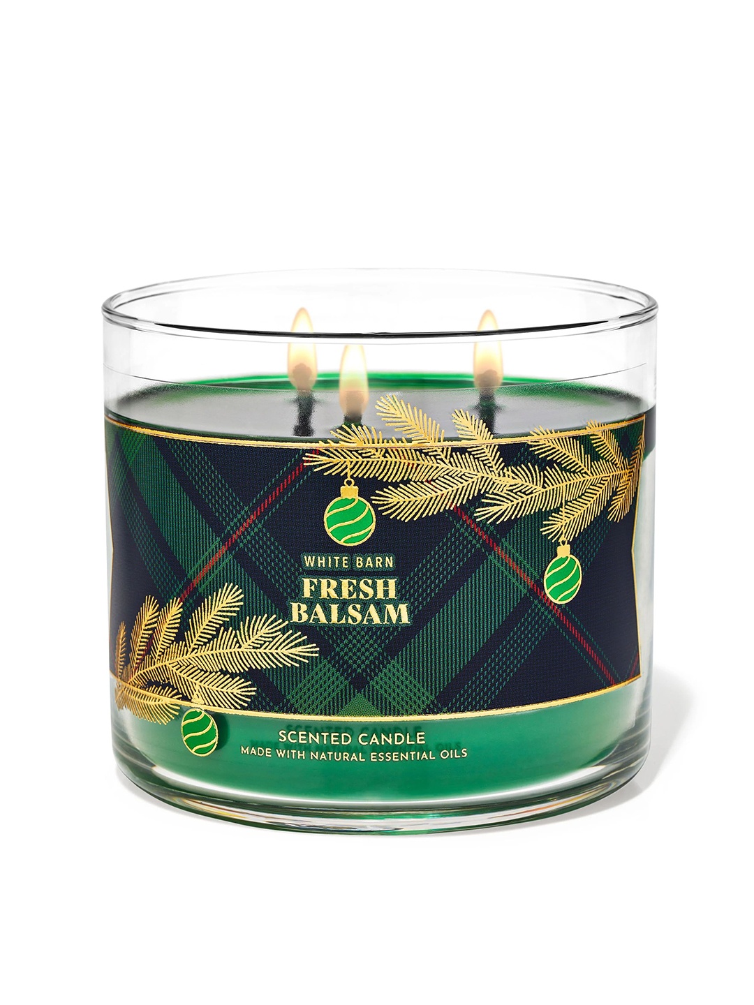 

Bath & Body Works Fresh Balsam Scented 3-Wick Candle - 411g, Green