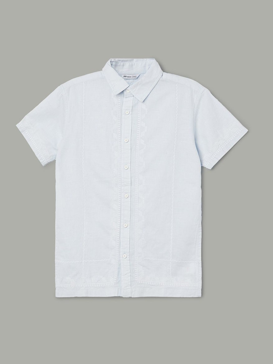 

Fame Forever by Lifestyle Boys Embroidered Pure Cotton Casual Shirt, White