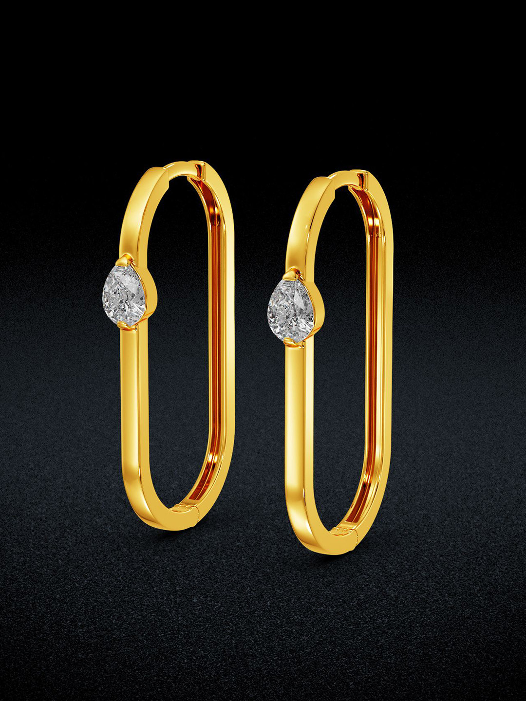 

Joyalukkas Women 22KT Gold Hoop Earrings