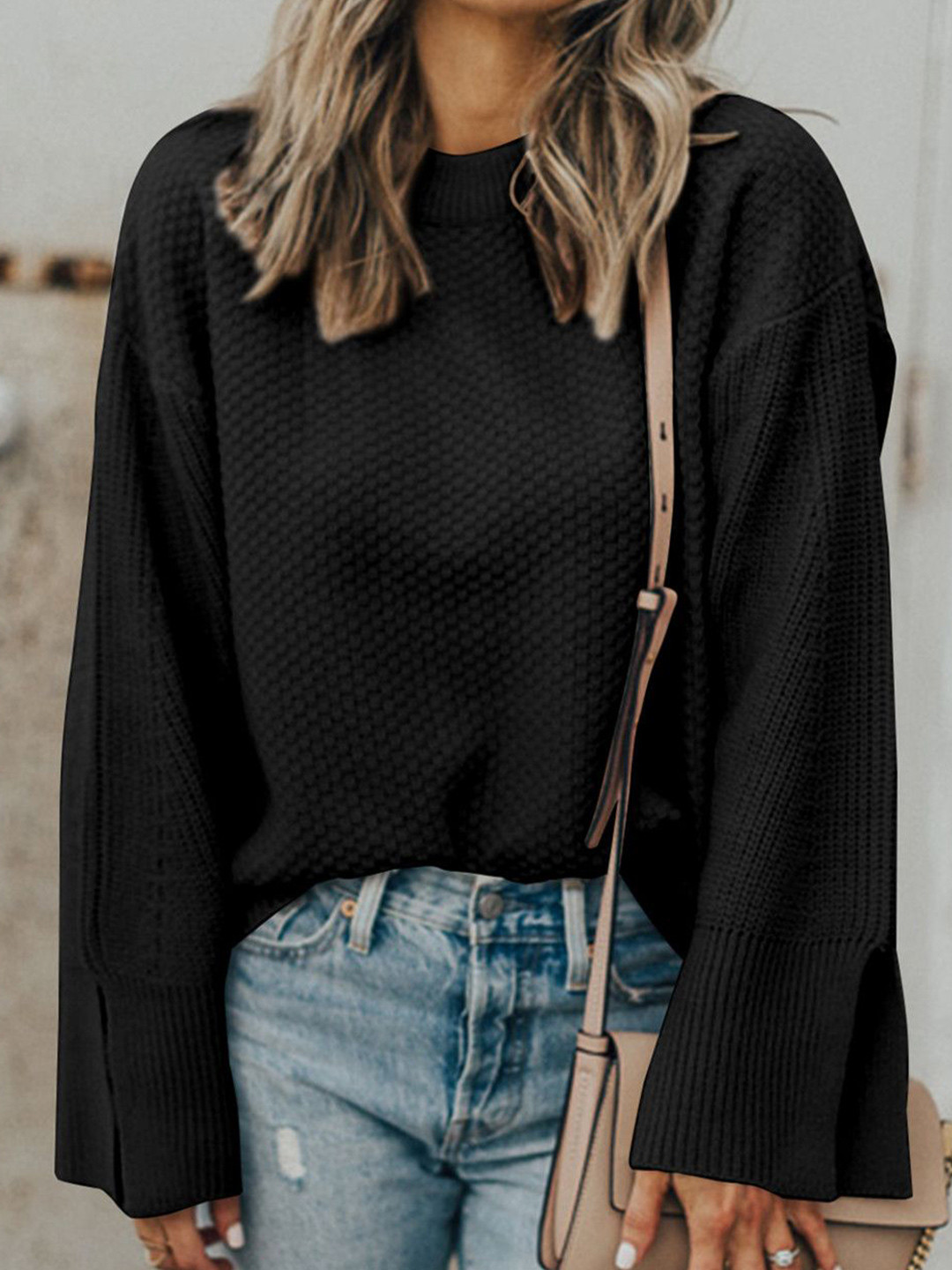 

StyleCast Women Round Neck Pullover, Black