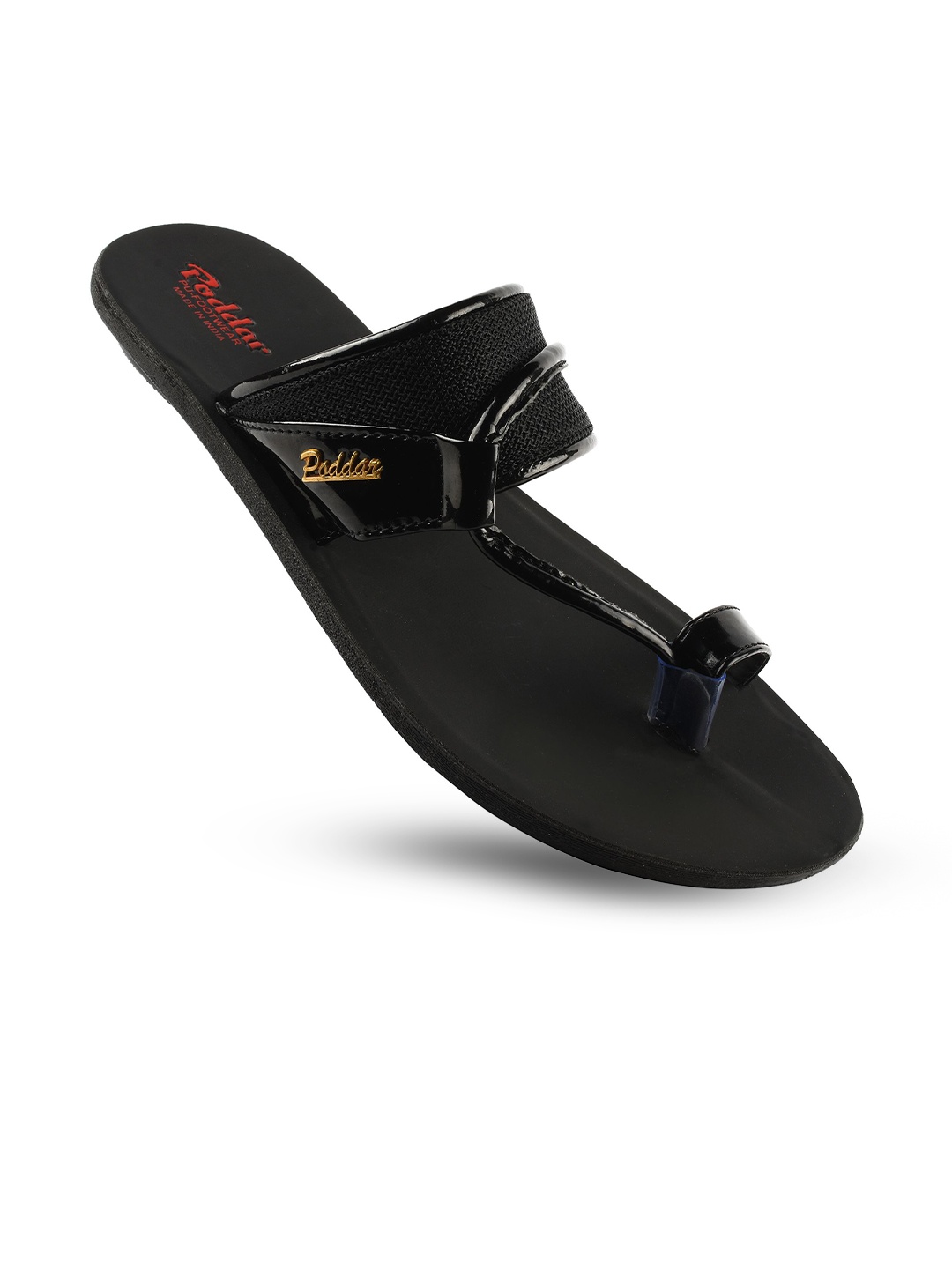 

Poddar Men One Toe Comfort Sandals, Black