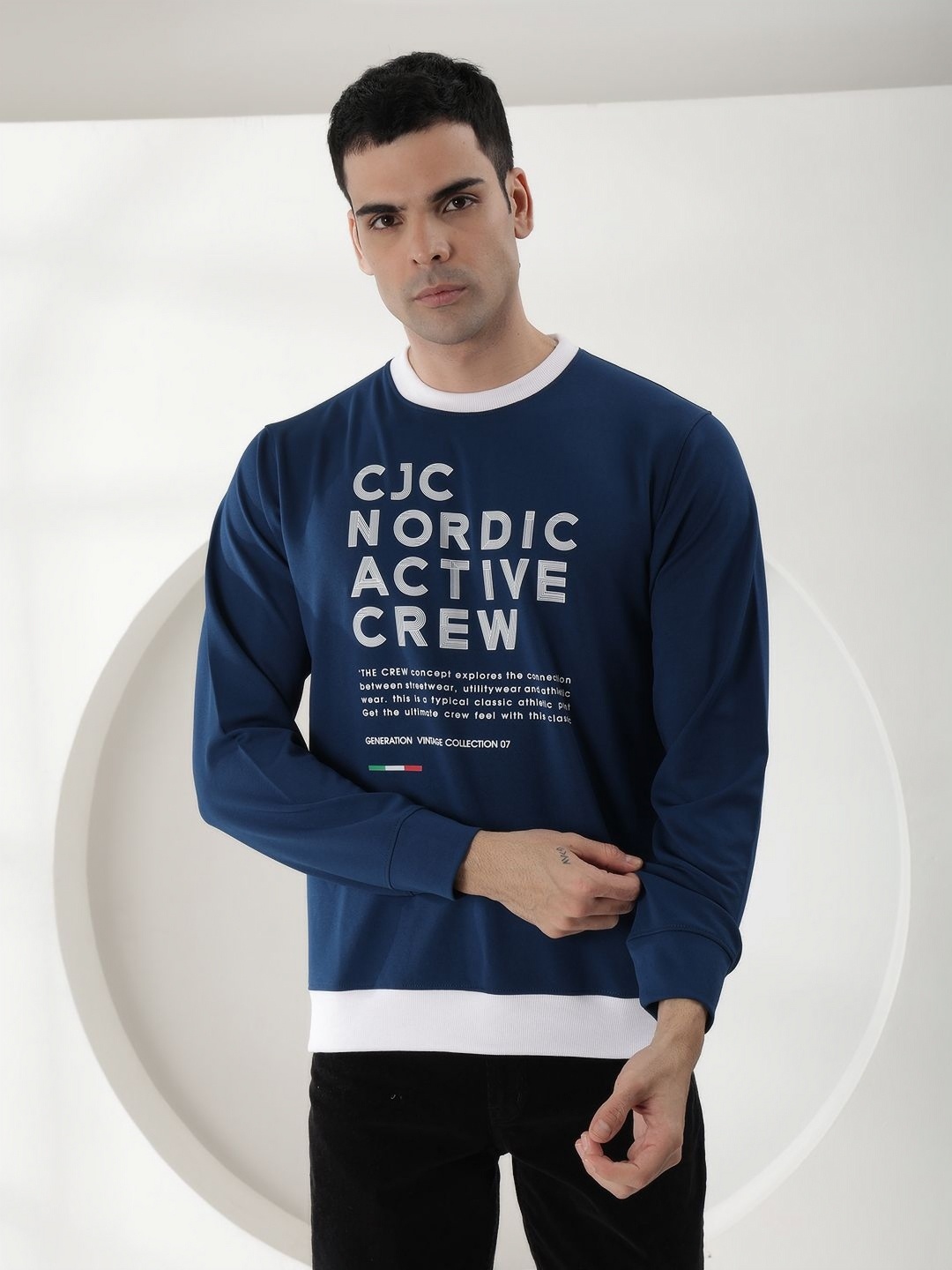 

COBB Typography Printed T-shirt, Navy blue