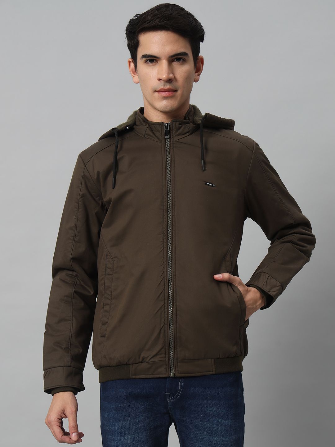 

AR-FIT Men Cotton Water Resistant Open Front Jacket, Olive