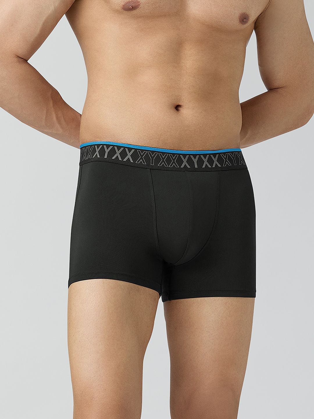 

XYXX Men Solid Zest Tactel Pop Trunks Underwear, Black