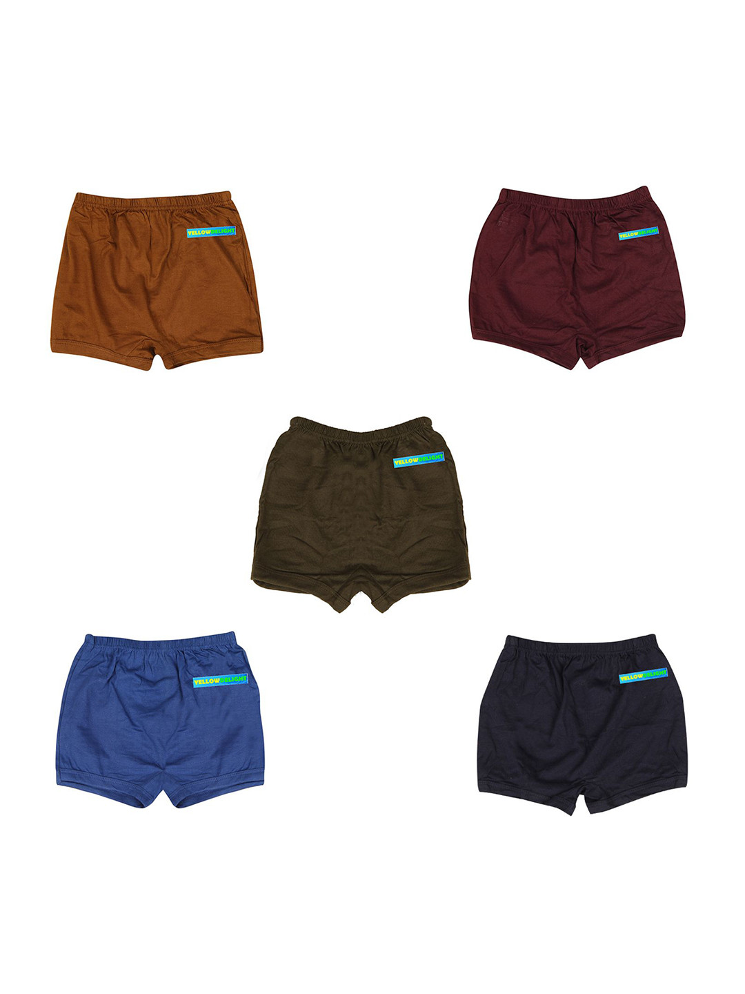 

YELLOWDELIGHT Infant Girls Pack Of 5 Cotton Hipster Briefs, Blue