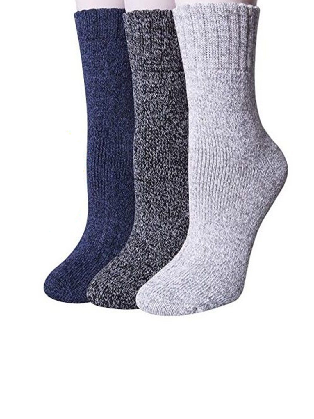 

Alexvyan Men Pack Of 3 Calf-Length Socks, Grey