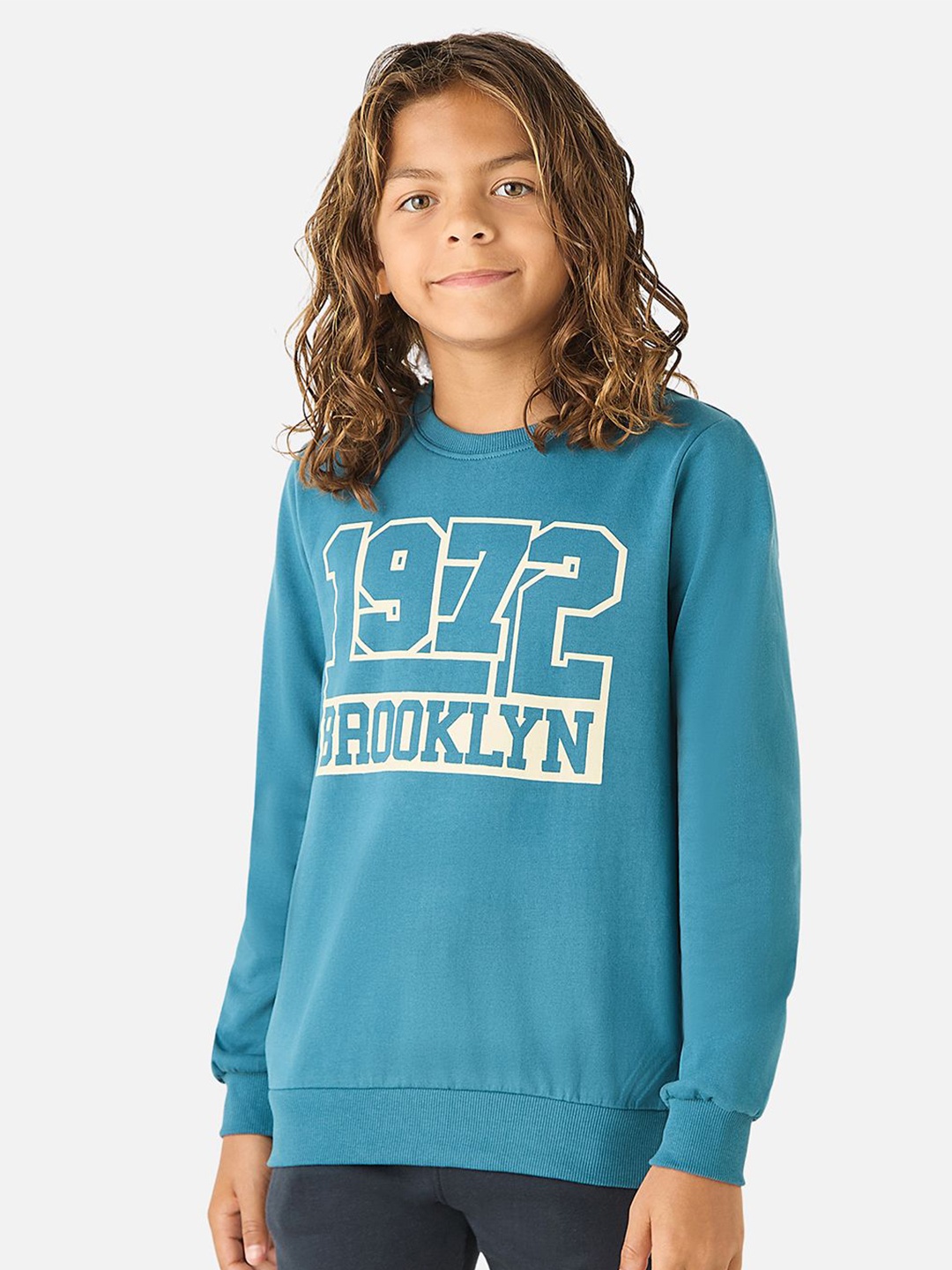 

Juniors by Babyshop Boys Printed Round Neck Long Sleeves Sweatshirt, Blue