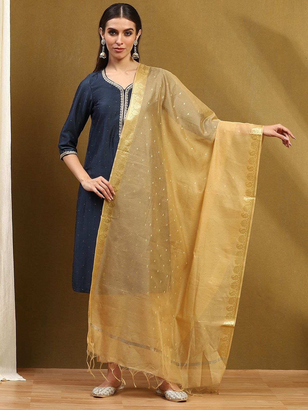 

Biba Woven Design Dupatta, Beige