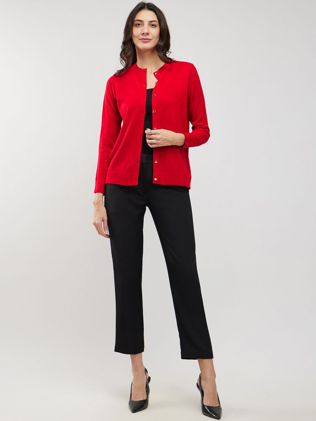 

FableStreet Women Cardigan, Red