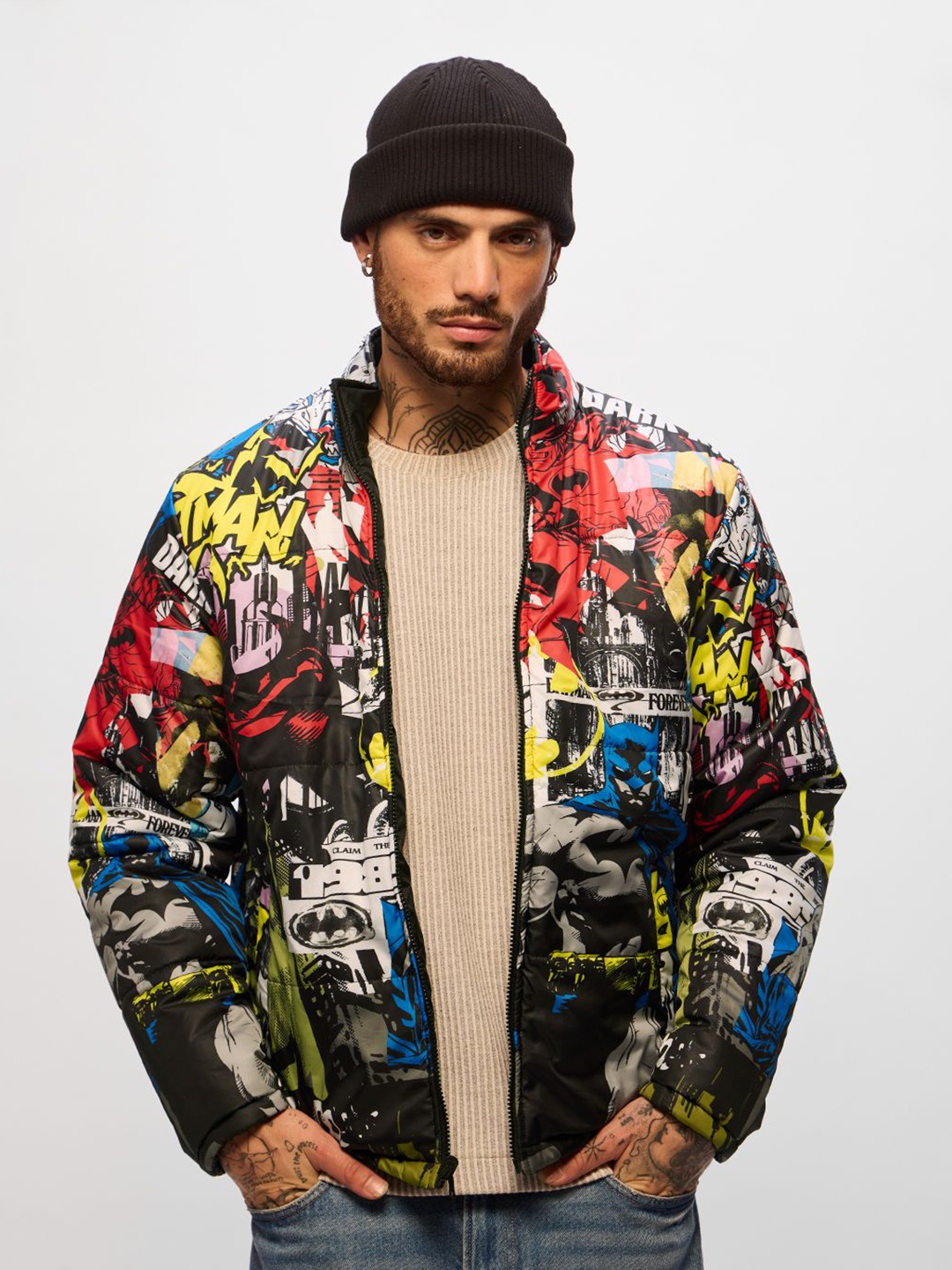 

The Souled Store Men Reversible Open Front Jacket, Multi
