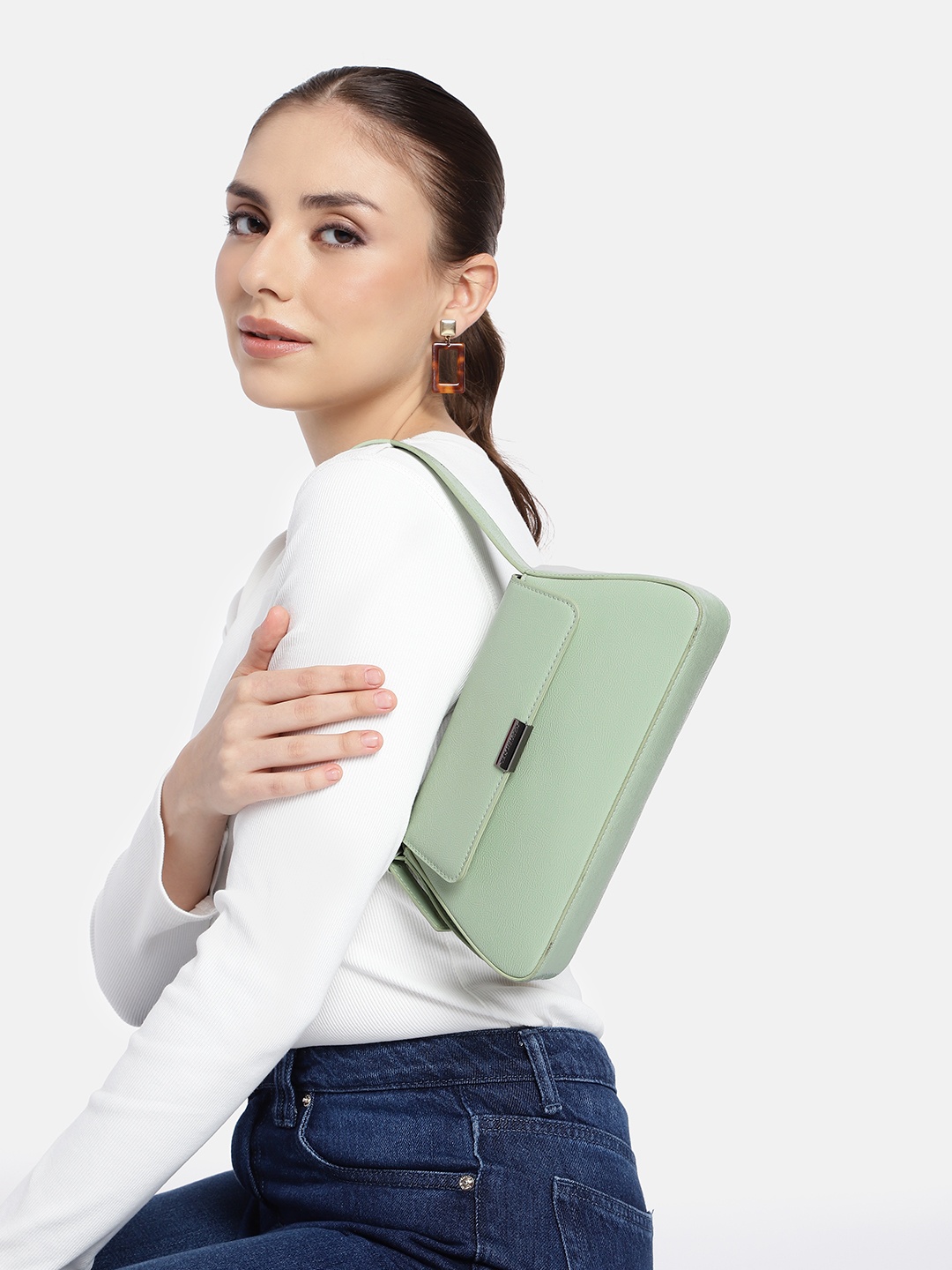 

Van Heusen Structured Shoulder Bag, Green