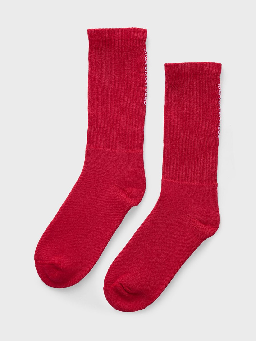 

KICA Women Cotton Calf-Length Socks, Red