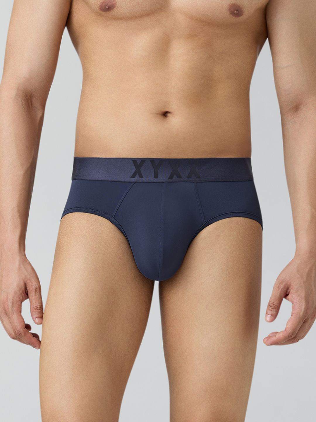 

XYXX Men Solid Rev Tactel Briefs Underwear, Navy blue
