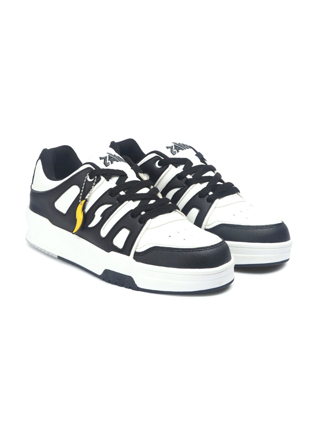

ZAYDN Men Colourblocked Lace-Ups Sneakers, Black