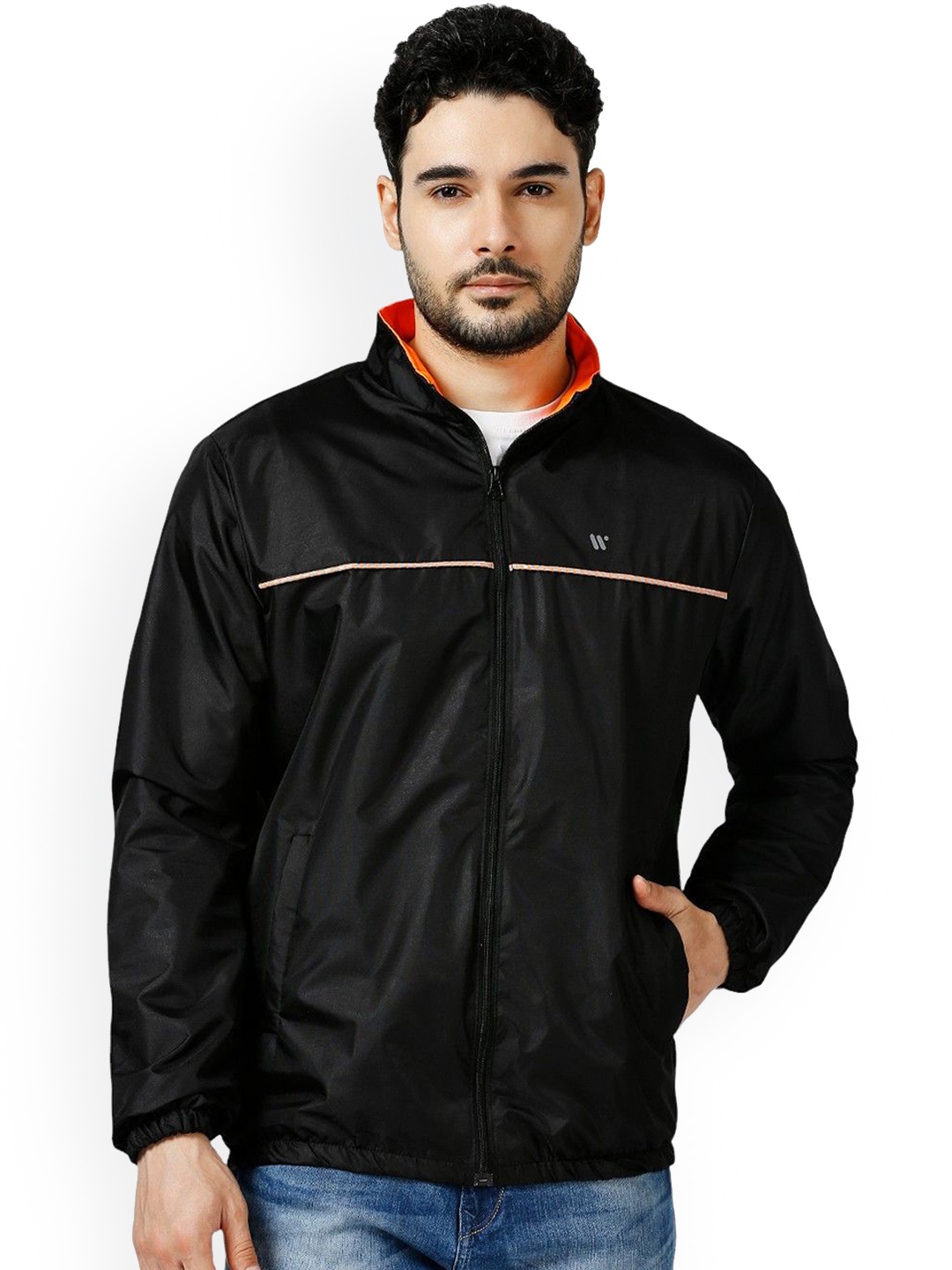 

Zeel Men Windcheater Sporty Jacket, Black