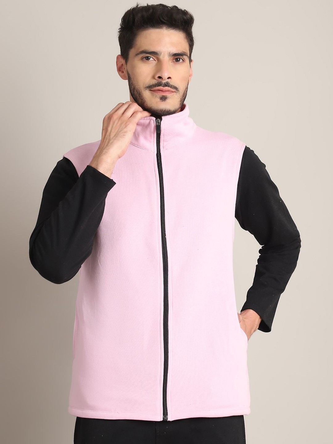 

Rute Men Open Front Jacket, Pink