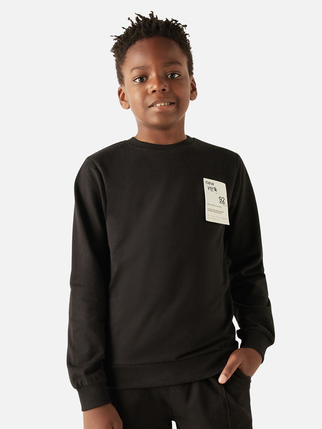 

Juniors by Babyshop Boys Long Sleeves Sweatshirt, Black