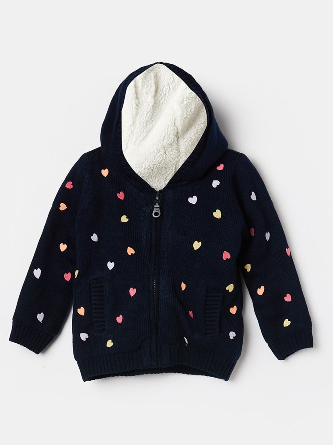 

Juniors by Lifestyle Girls Printed Hooded Cardigan, Blue