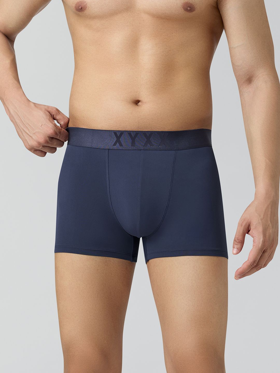 

XYXX Men Solid Rev Tactel Trunk Underwear, Navy blue