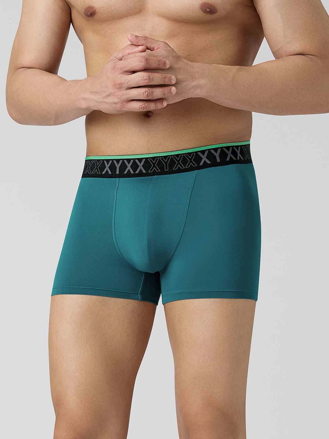 

XYXX Men Solid Zest Tactel Pop Trunks Underwear, Green