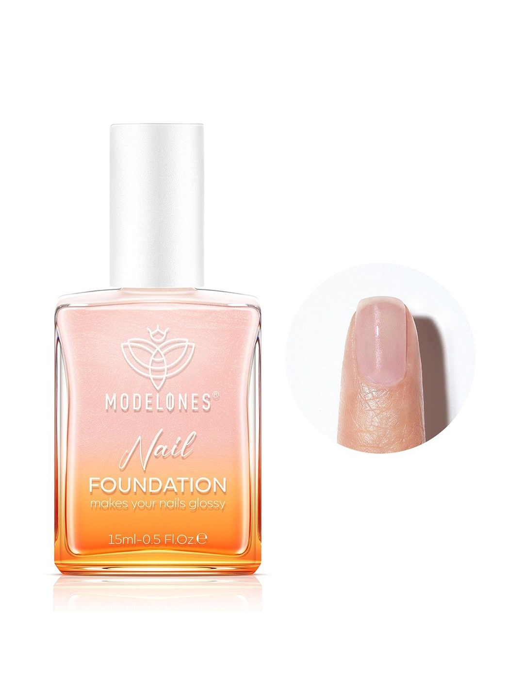 

Modelones Long Wearing Nail Foundation Glossy Nail Polish- 15 ml - Bubble Pink