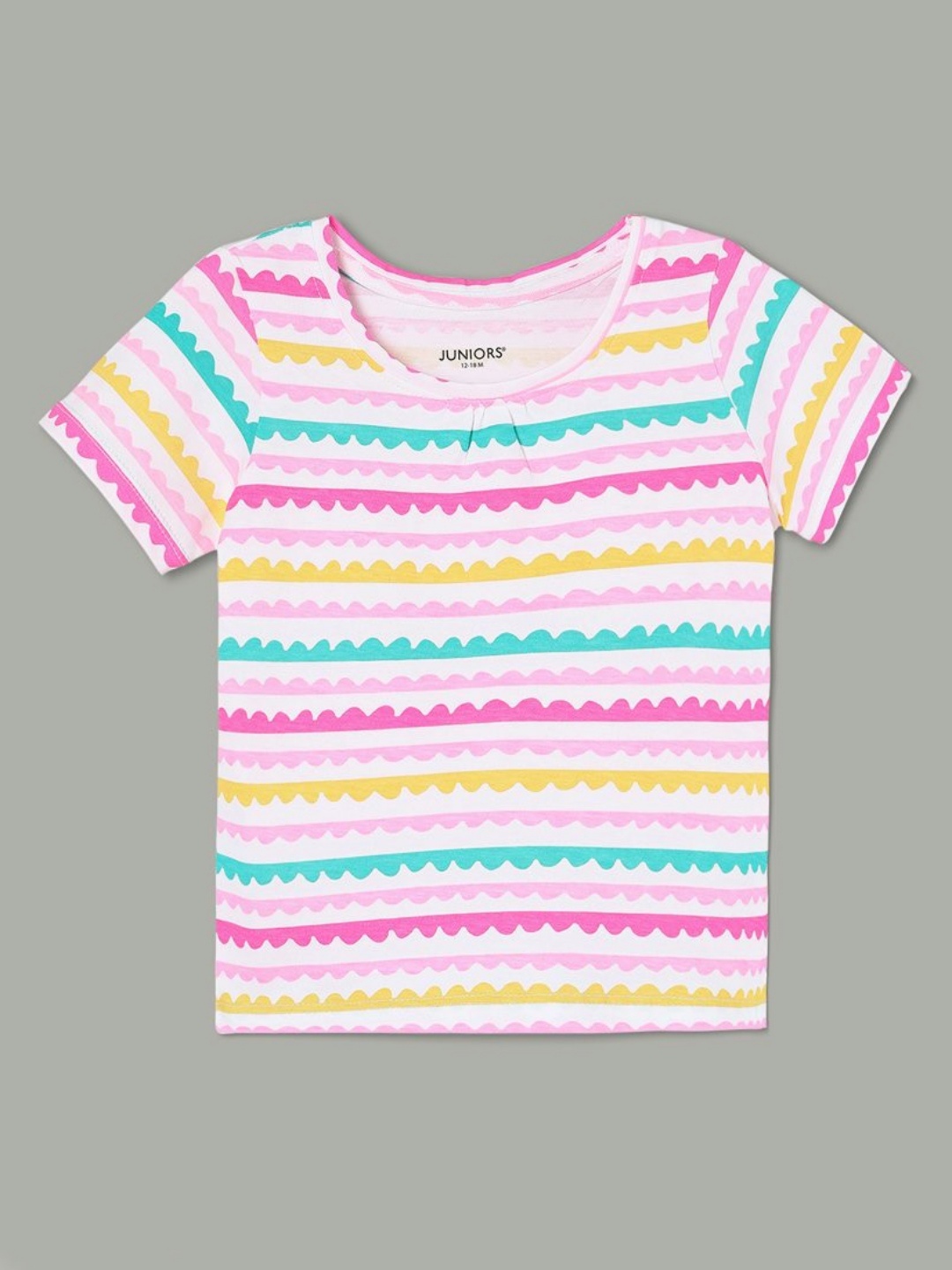 

Juniors by Lifestyle Girls Pure Cotton Printed T-shirt, Multi