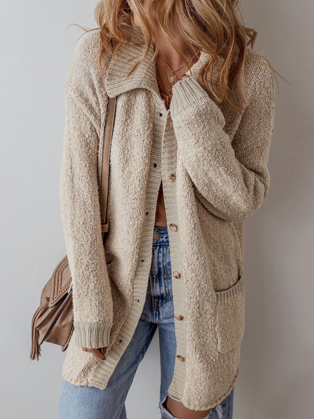 

StyleCast Women Longline Cardigan Sweaters, Off white