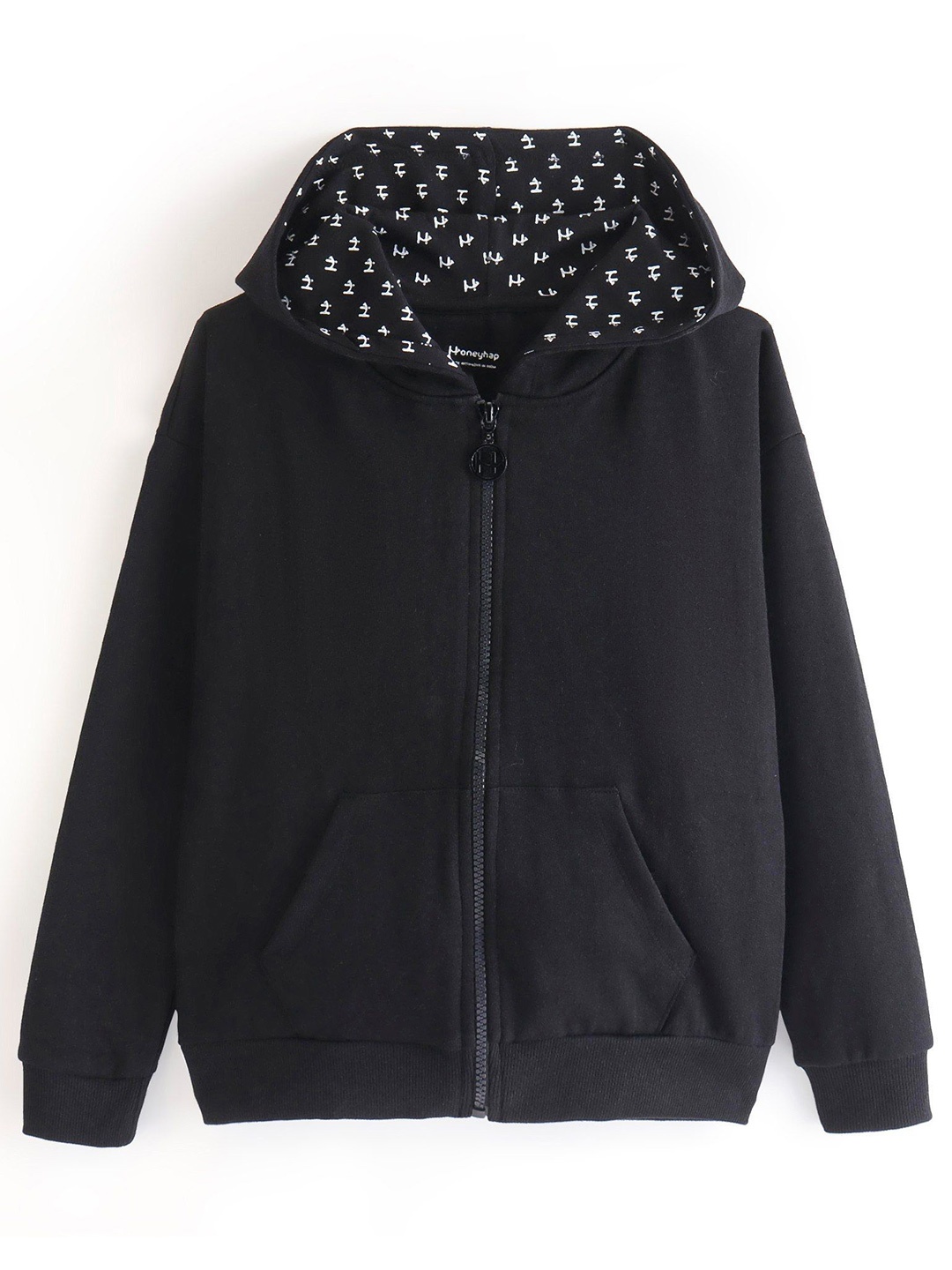 

Honeyhap Kids Cotton Hooded Sweatshirt, Black