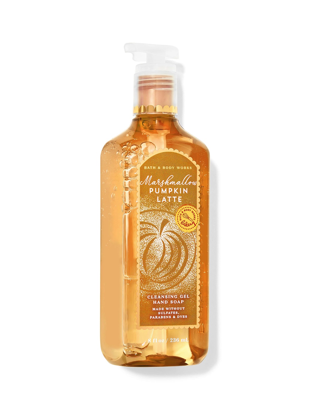 

Bath & Body Works Marshmallow Pumpkin Latte Cleansing Gel Hand Soap - 236 ml, Brown