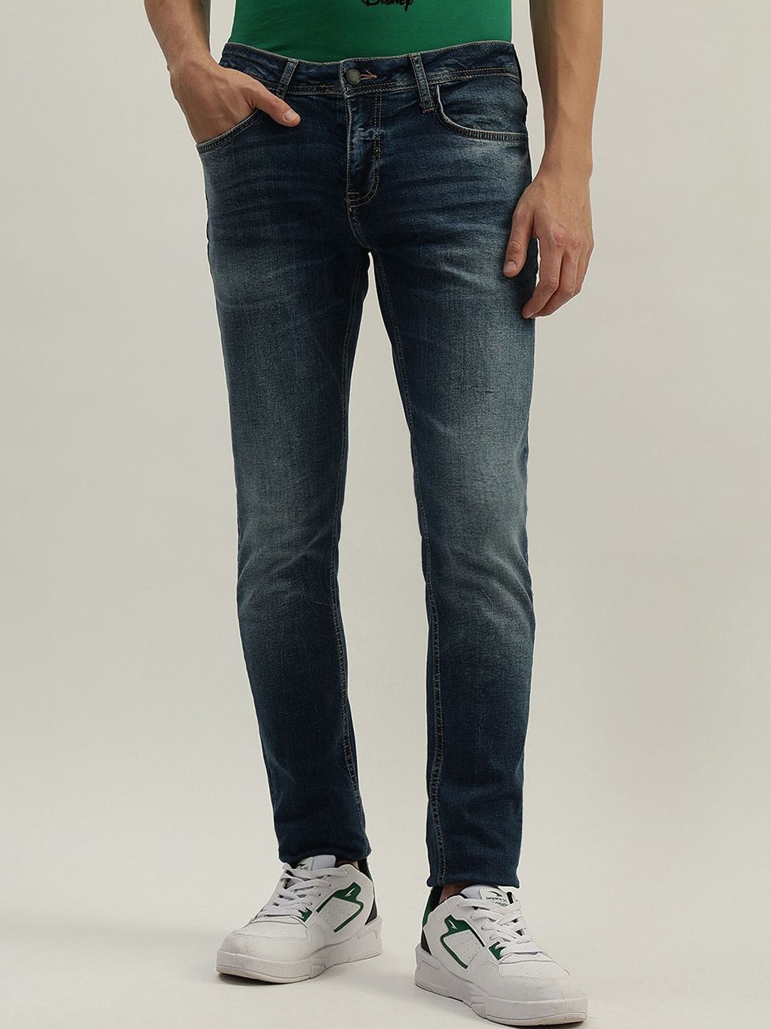 

Antony Morato Men Super Skinny Fit Mid-Rise Jeans, Blue