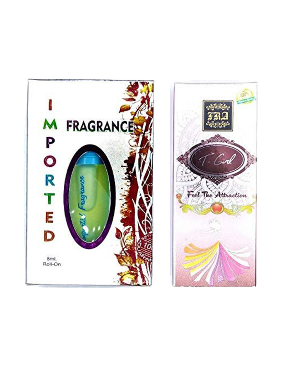 

RAVIOUR LIFESTYLE Set Of 2 Imported & T-Girl 100% Pure Alcohol-Free Attar - 8 ml Each, Transparent