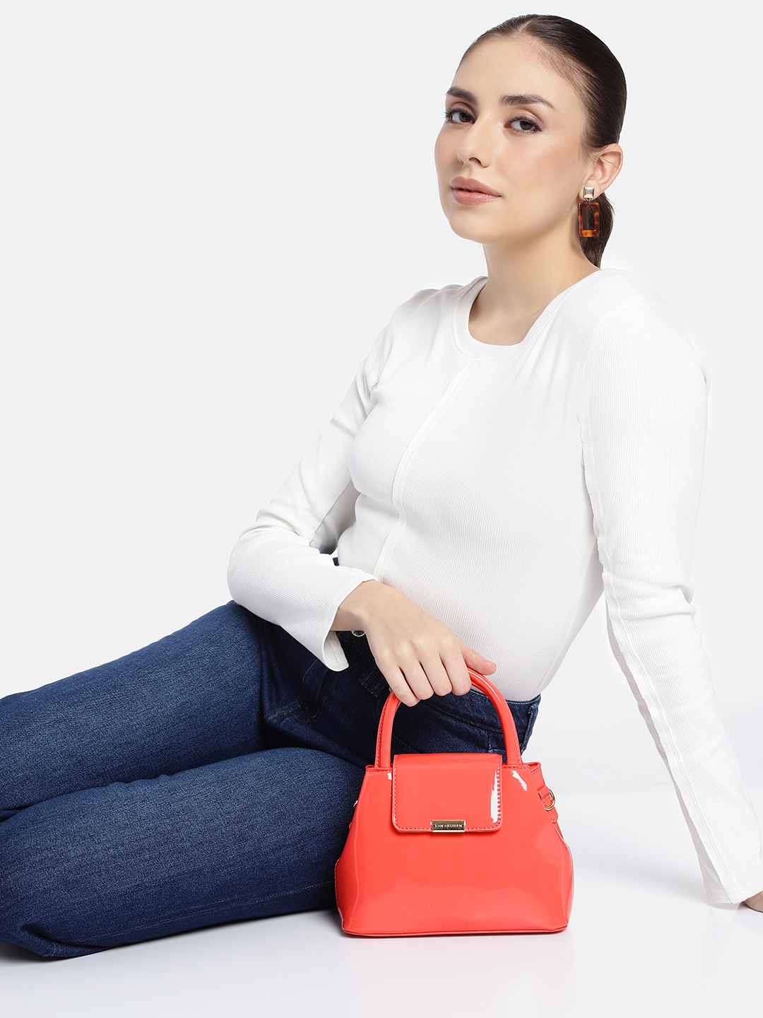 

Van Heusen Structured Handheld Bag, Coral