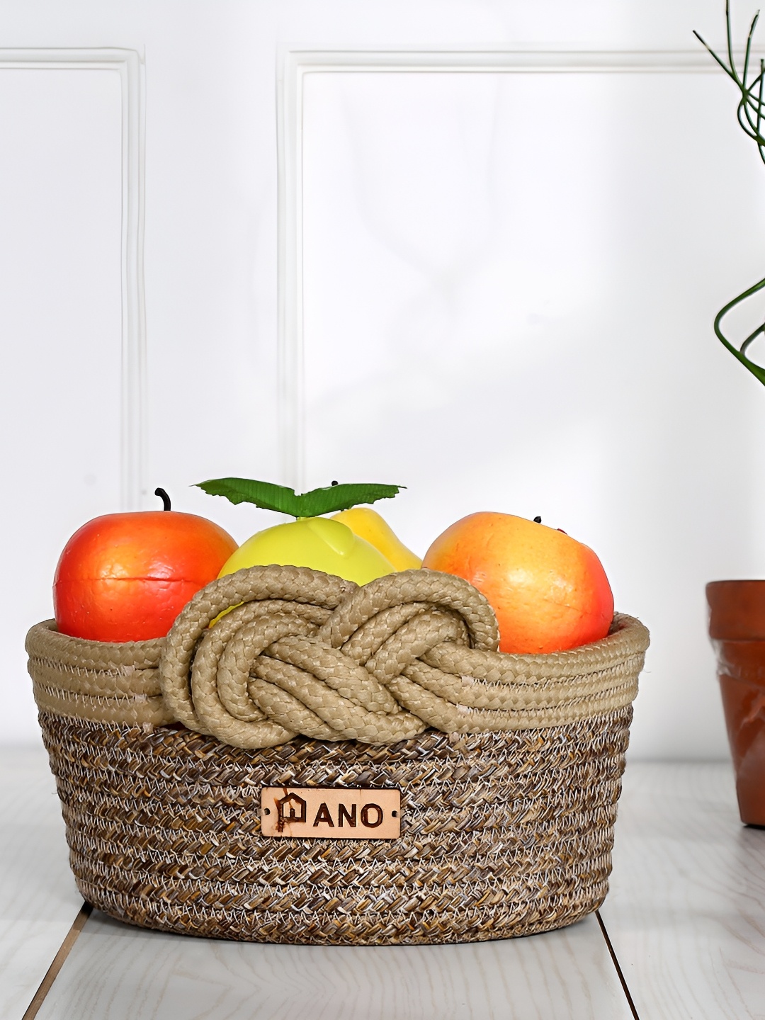 

Pano Beige Braided Fruits And Vegetable Basket