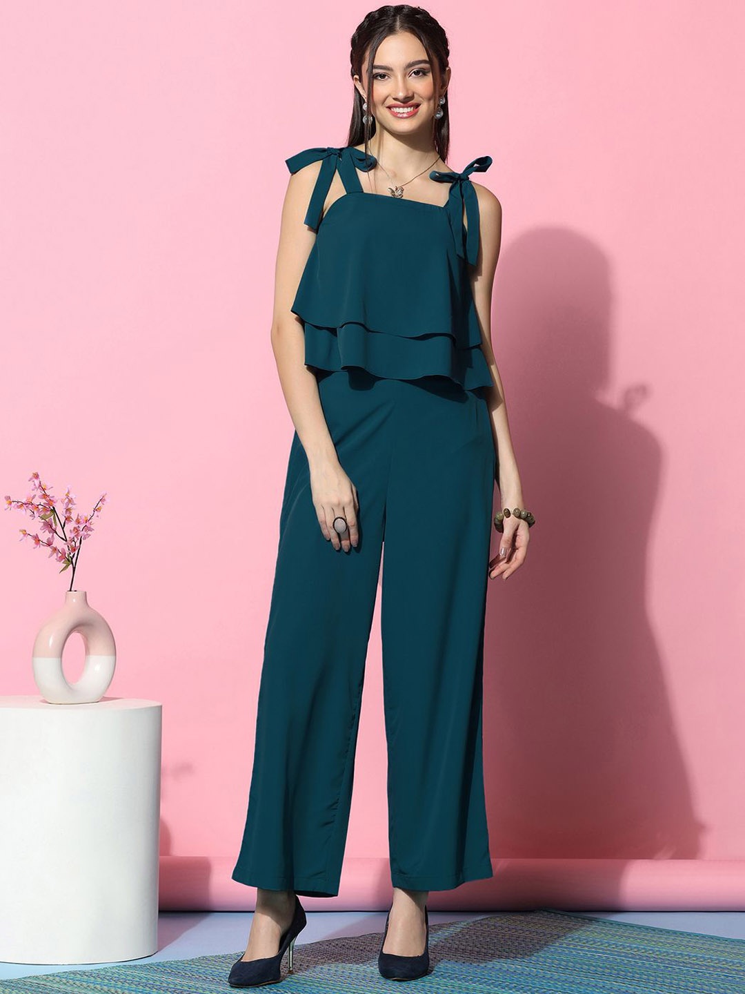 

Selvia Square Neck Top With Palazzo, Blue