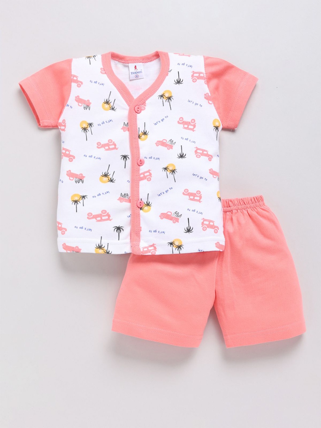 

Annie Boys Printed T-shirt with Shorts, White
