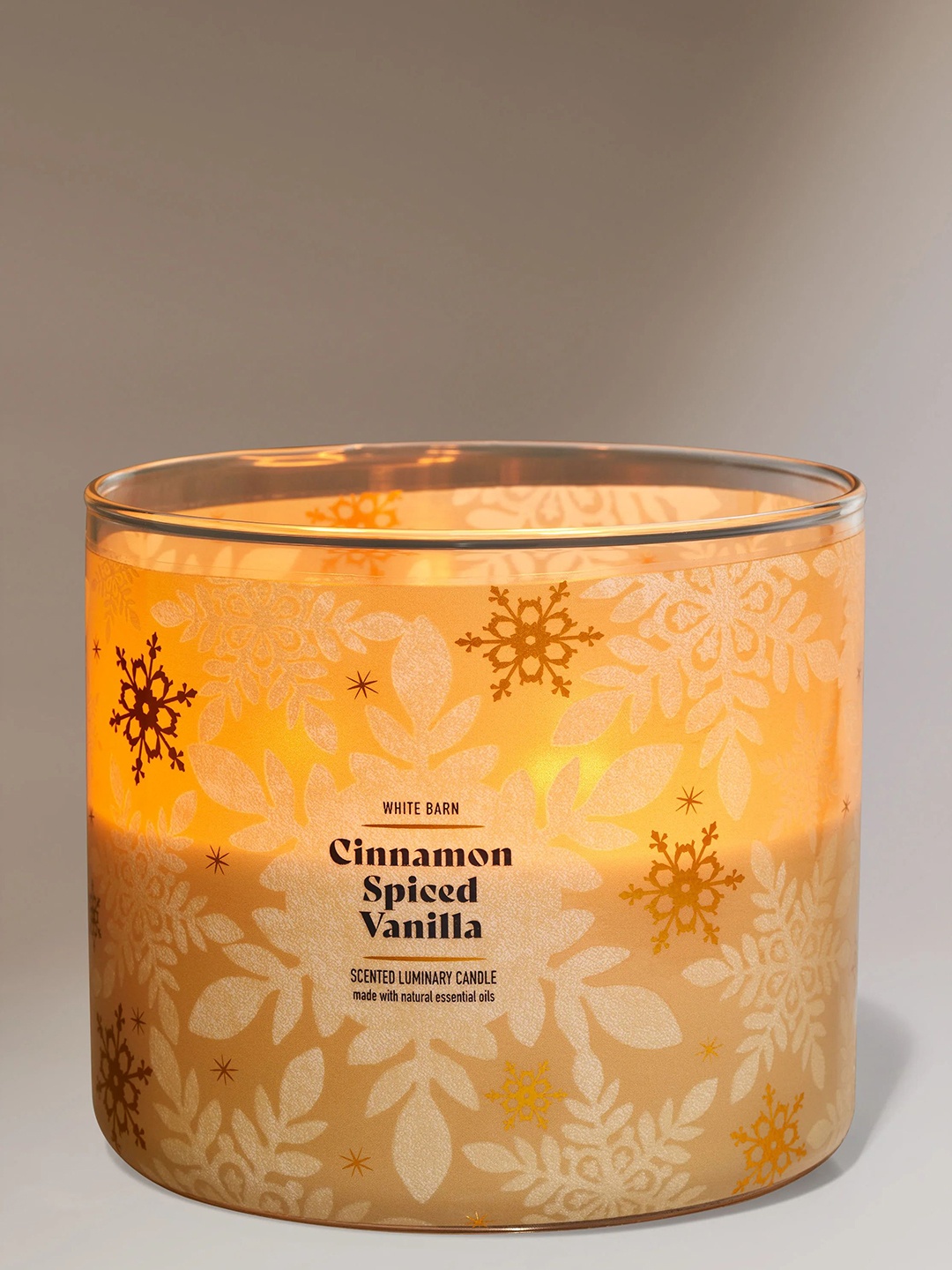 

Bath & Body Works Cinnamon Spiced Vanilla Scented 3-Wick Candle - 411g, White