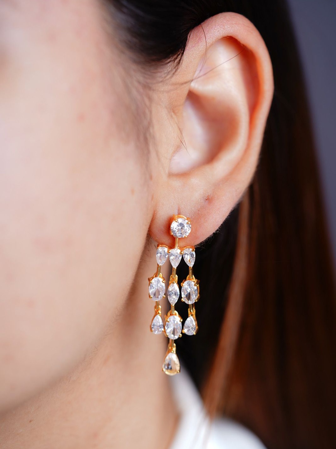 

Anushka Jain Jewellery Classic Drop Earrings, Gold