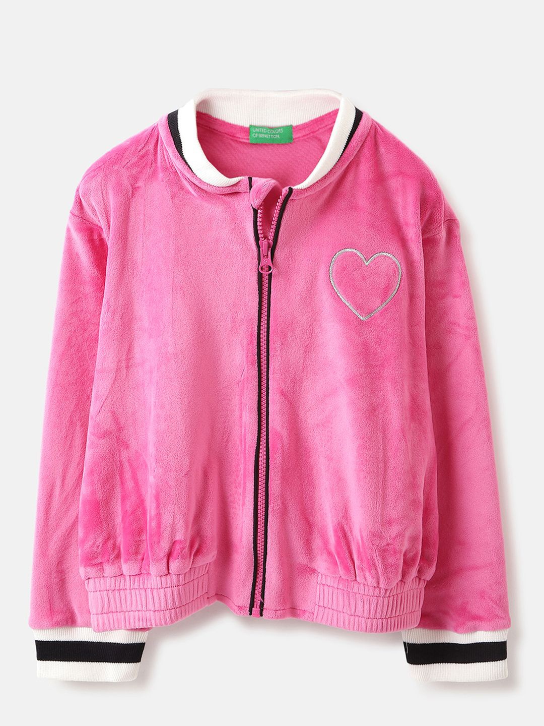 

United Colors of Benetton Girls Round Neck Long Sleeves Sweatshirt, Pink