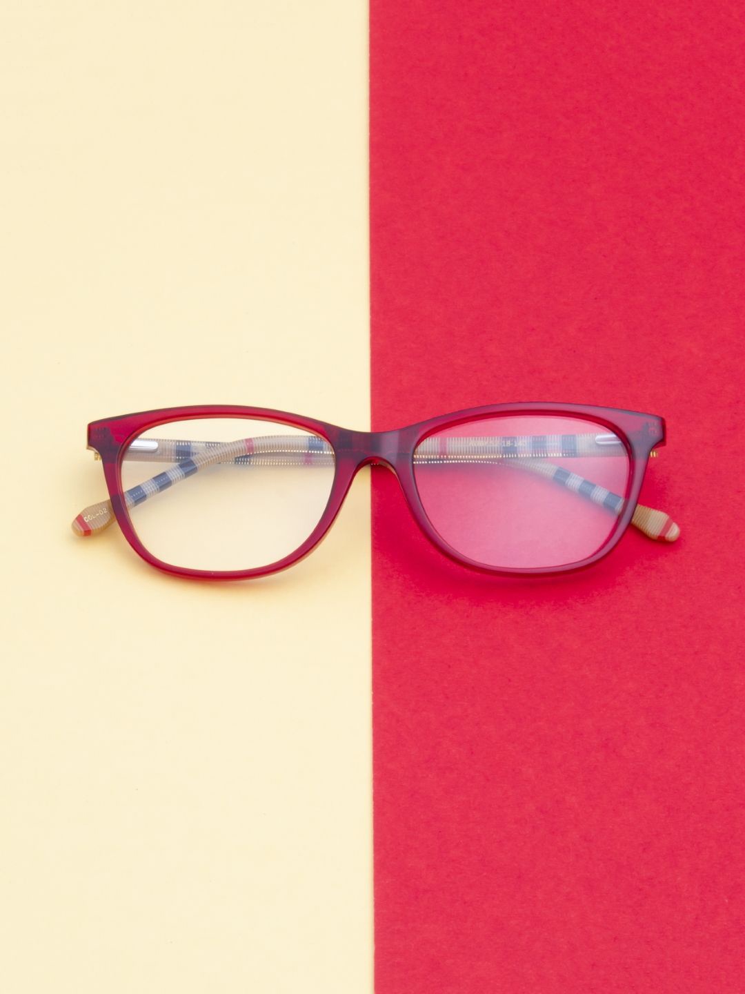 

Ted Smith Unisex 100% Acetate Full Rim Cateye Frames, Red