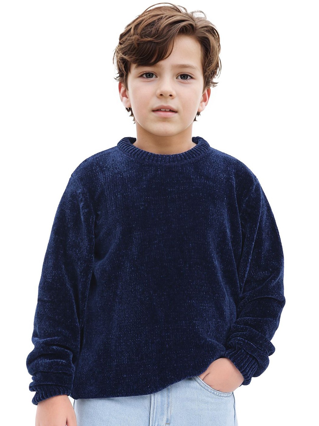 

Rare Ones Boys Solid Sweater, Navy blue