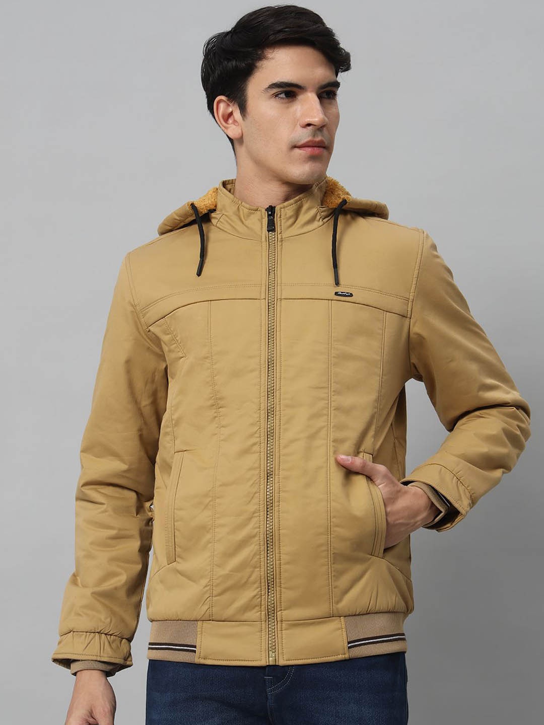 

AR-FIT Men Cotton Water Resistant Open Front Jacket, Cream