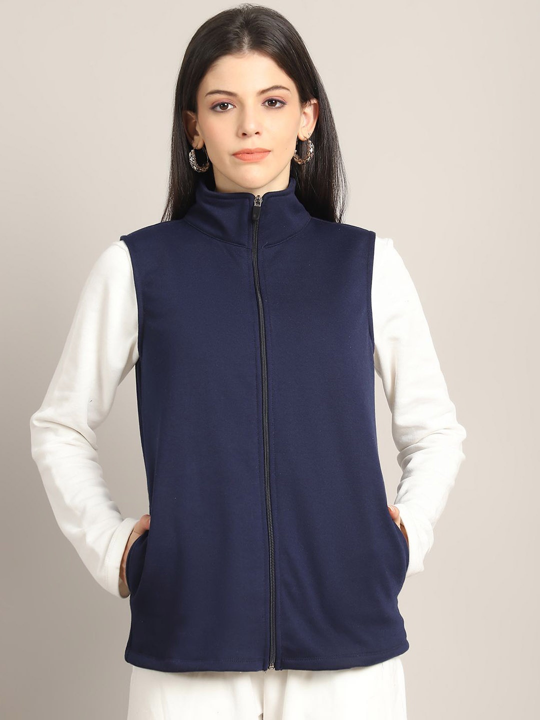 

Rute Pure Cotton Tailored Jacket, Navy blue