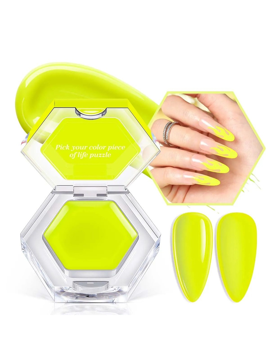 

Modelones Coloring Life Solid Gel Polish- 3 g- Neon Green, Yellow