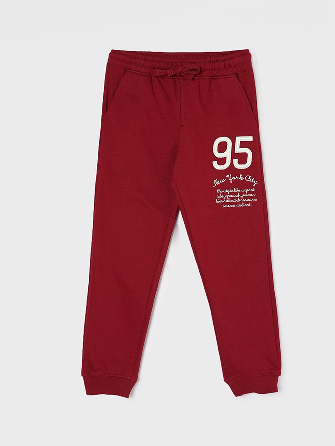 

Fame Forever by Lifestyle Boys Printed Cotton Mid-Rise Track Pant, Red