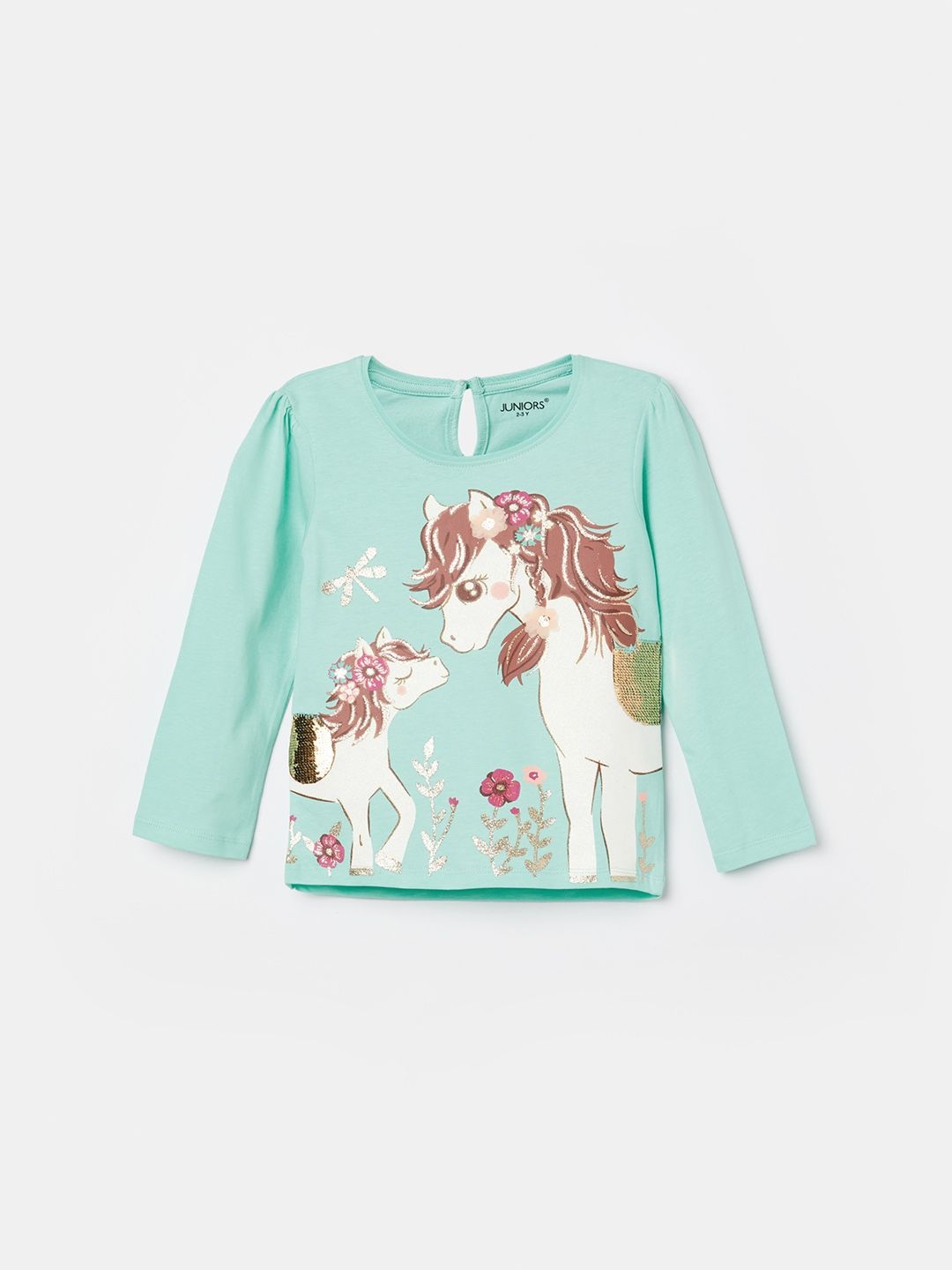 

Juniors by Lifestyle Girls Printed T-shirt, Green